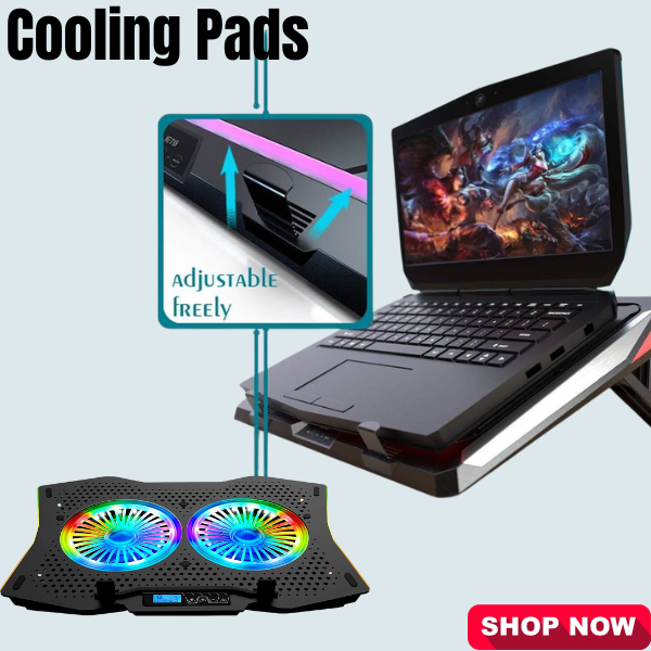 TopMate C12 Laptop Cooling Pad RGB Gaming Notebook Cooler for Desk and Lap  Use, Laptop Fan